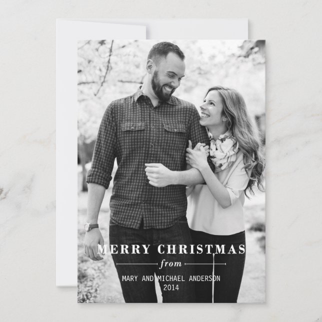 Cartes Pour Fêtes Annuelles Simple Joyeux Noël (Devant)