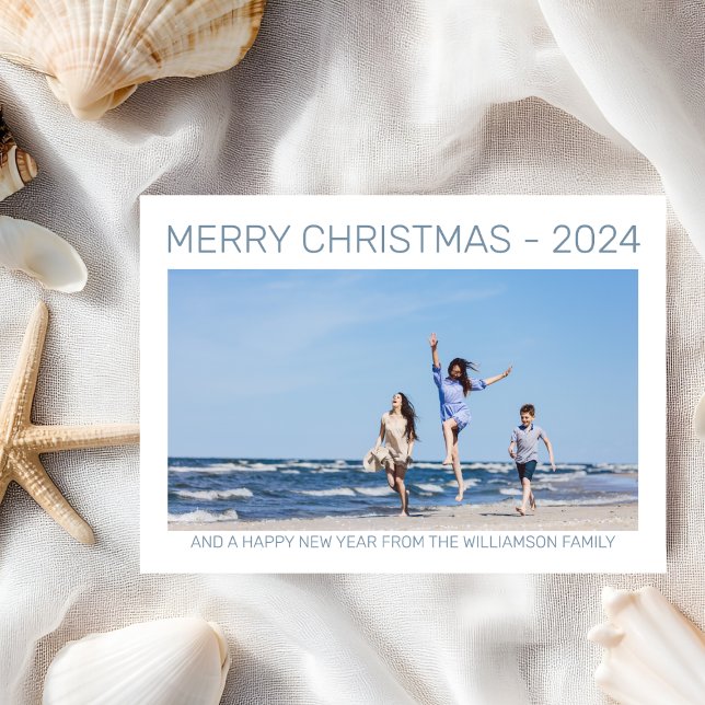 Cartes Pour Fêtes Annuelles Simple Joyeux Noël Photo moderne (Créateur téléchargé)