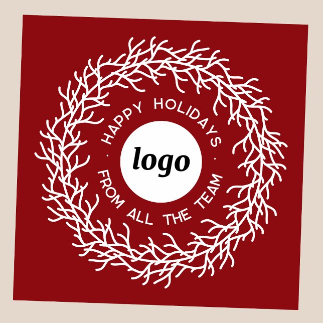 Cartes Pour Fêtes Annuelles Simple logo avec texte promotionnel d'entreprise (https://www.zazzle.com/simple_logo_with_text_business_promotional_holiday_card-256908408248500139)