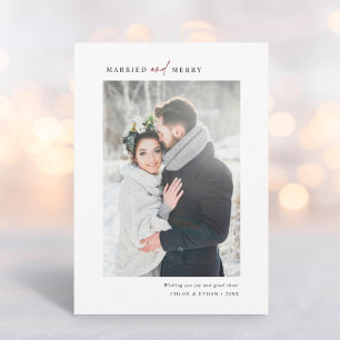 Cartes Pour Fêtes Annuelles Simple marié et joyeux marié photo