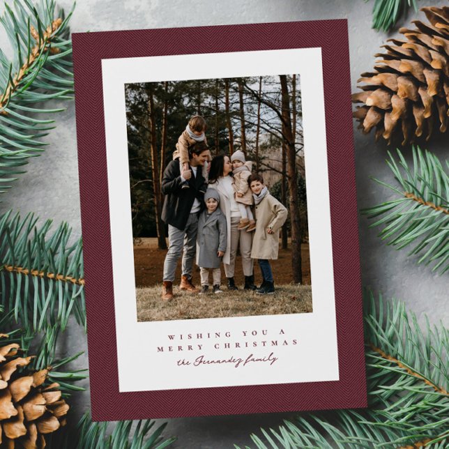 Cartes Pour Fêtes Annuelles Simple marron tweet cadre photo de Noël (Créateur téléchargé)