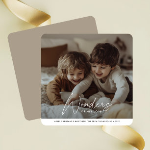 Cartes Pour Fêtes Annuelles Simple Merveilles De Son Amour Noël Religieux