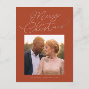 Cartes Pour Fêtes Annuelles Simple Message EDITABLE COLOR Holiday Postcard