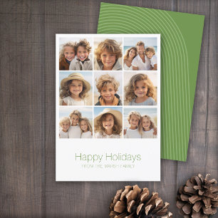 Cartes Pour Fêtes Annuelles Simple minima 9 photo - Arc vert vert vert blanc