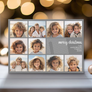 Cartes Pour Fêtes Annuelles Simple Minimal - 10 Photo - Zen Arch Gris Blanc