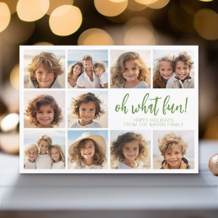 Cartes Pour Fêtes Annuelles Simple Minimal - 10 Photo - Zen Arch Vert Blanc