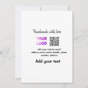 Cartes Pour Fêtes Annuelles Simple minimum q r code ajouter logo code d'analys