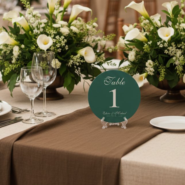 Cartes Pour Fêtes Annuelles Simple Modern Minimalist Sage Green Wedding (Guide guests to their seats in style with this Sage Green Wedding Table Number Sign!)