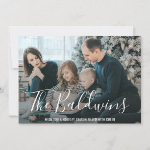 Cartes Pour Fêtes Annuelles Simple moderne élégant Photo de famille Noël