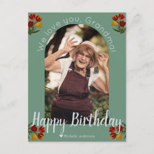 Cartes Pour Fêtes Annuelles Simple moderne Grand-mère d'anniversaire de la fam