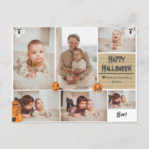 Cartes Pour Fêtes Annuelles Simple moderne Happy Halloween photo collage famil