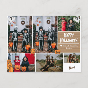 Cartes Pour Fêtes Annuelles Simple moderne Happy Halloween photo collage famil