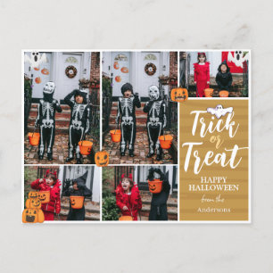 Cartes Pour Fêtes Annuelles Simple moderne Happy Halloween photo collage famil