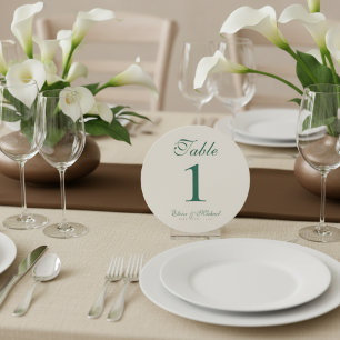 Cartes Pour Fêtes Annuelles Simple moderne minimaliste Mariage vert Sage