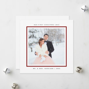 Cartes Pour Fêtes Annuelles Simple moderne Premier Noël M. et Mme Flat