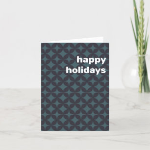 Cartes Pour Fêtes Annuelles Simple Moderne Rétro Bleu Marine Intérieur Plié
