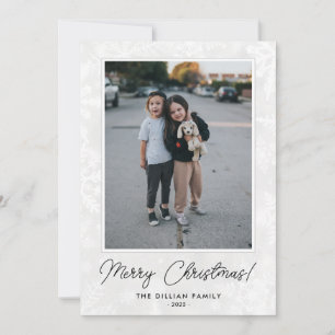 Cartes Pour Fêtes Annuelles Simple moderne Snowflakes photo cadre