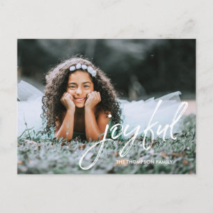 Cartes Pour Fêtes Annuelles Simple Noël 2020 Photo Joyful