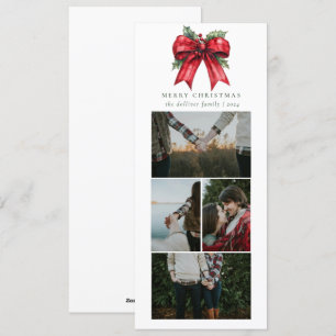 Cartes Pour Fêtes Annuelles Simple Noël aquarelle ruban photo Collage