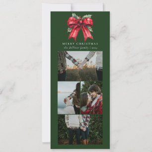 Cartes Pour Fêtes Annuelles Simple Noël aquarelle ruban photo Collage