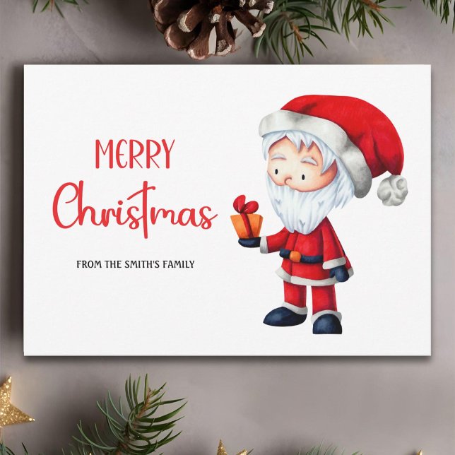 Cartes Pour Fêtes Annuelles Simple Père Noël Joyeux Noël (Créateur téléchargé)