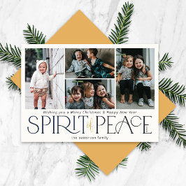 Cartes Pour Fêtes Annuelles Simple photo Marine or