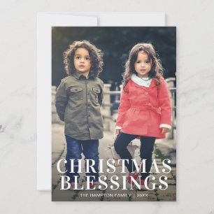 Cartes Pour Fêtes Annuelles Simple Photo moderne Noël religieux