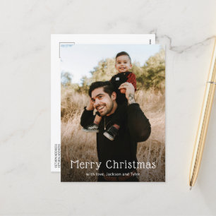 Cartes Pour Fêtes Annuelles Simple photo Noël moderne