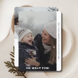 Cartes Pour Fêtes Annuelles Simple Rétro Oh Quel Amusant Noël Famille
