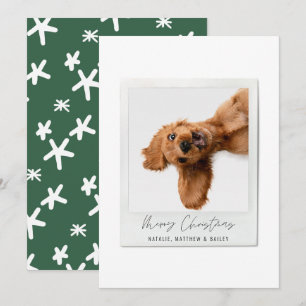 Cartes Pour Fêtes Annuelles Simple script vintage photo moderne Noël