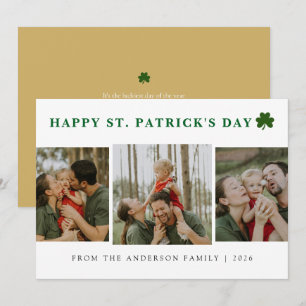 Cartes Pour Fêtes Annuelles Simple shamrock saint Patrick's Day 3 Photo