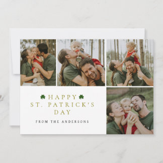 Cartes Pour Fêtes Annuelles Simple shamrock saint Patrick's Day 4 Photo