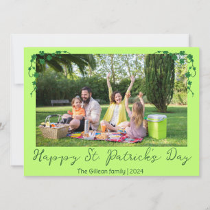 Cartes Pour Fêtes Annuelles Simple St. patrick jour photo de famille Shamrock