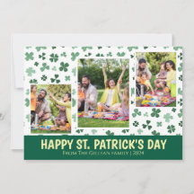 Simple St. patrick's day Shamrocks family photo