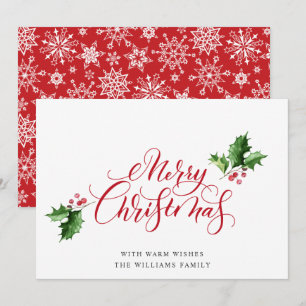 Cartes Pour Fêtes Annuelles Simple Vœu Élégant de Joyeux Noël