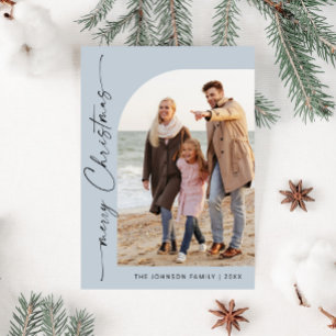 Cartes Pour Fêtes Annuelles Simplement élégant PHOTO Design Salutation de Noël