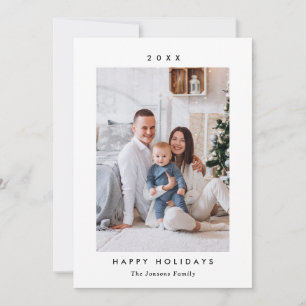 Cartes Pour Fêtes Annuelles Simplement élégant Stylish 2 PHOTO Noël Salutation