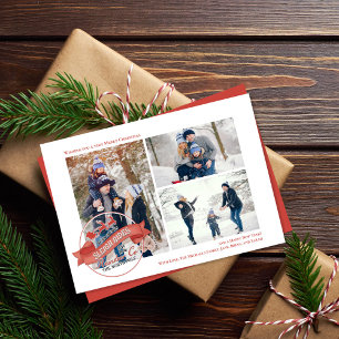 Cartes Pour Fêtes Annuelles Simplement Multi Photo Sleigh Rides Noël