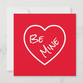 Cartes Pour Fêtes Annuelles Simplicity Be Mine Rouge & Blanc Saint Valentin