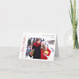 Cartes Pour Fêtes Annuelles Simply Elegant Joyeux Noël 2 PHOTO Salutation