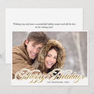 Cartes Pour Fêtes Annuelles Simply Elegant Joyeux Noël PHOTO Salutation