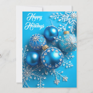 Cartes Pour Fêtes Annuelles Simply Enspired Rhinestone Blue Ornament