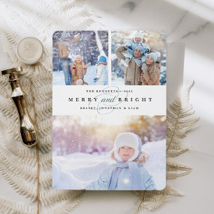 Cartes Pour Fêtes Annuelles Simply Merry   3 Photo Holiday