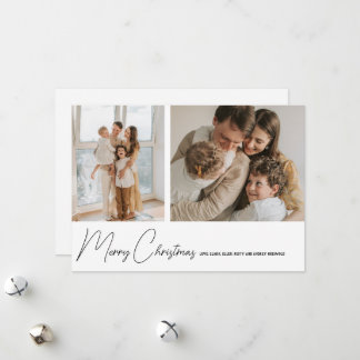 Cartes Pour Fêtes Annuelles Simply Modern Merry Christmas Script 2 Photo