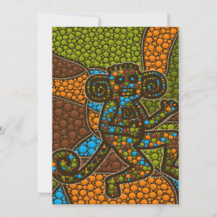 Cartes Pour Fêtes Annuelles Singe de l'art numérique autochtone