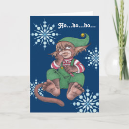 Cartes Pour Fêtes Annuelles Singe de Noël Gnome
