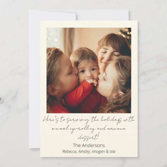 Cartes Pour Fêtes Annuelles Single Photo Holiday Postcard (Devant)