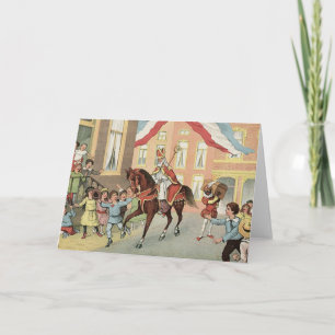 Cartes Pour Fêtes Annuelles Sinterklaas Dutch St. Nick Vintage St. Nicholas