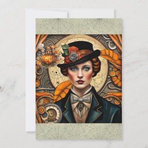 Cartes Pour Fêtes Annuelles Siren Steampunk d'Halloween