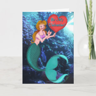 Cartes Pour Fêtes Annuelles Sirène Valentine